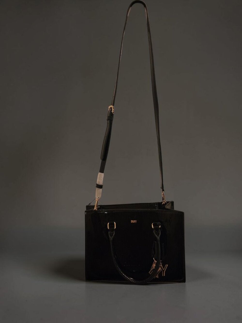 DKNY Perri Box Satchel – Patent Black – NWT - Picture 2 of 16